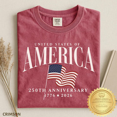America 250th Anniversary TShirt Semiquincentennial Patriotic Vintage GraphicTee