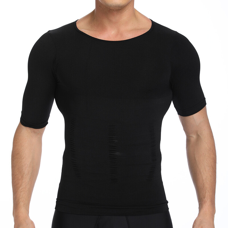 Mens Compression Shirt Slimming Body Shaper Tight Tank Top Breathable Underwear