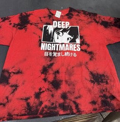 Vitriol Shirt Mens XXL Red Black Anime Deep Nightmares Stay Awake Tie Dye