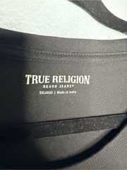 True Religion Black Tee with Red Guitar Buddha Graphic Size 3x