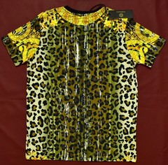 Versace Medusa Leopard Baroque Print T-Shirt Black Gold Style Tee Size XL