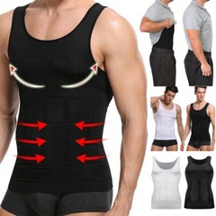 Men Body Shaper Slimming Tummy Vest Thermal Compression Shirt Tank Top Shapewear