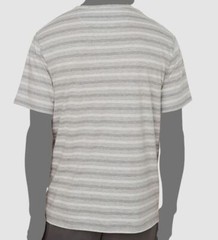 $115 Vince Men’s Gray Feeder Stripe Cotton Short Sleeve Crewneck T-Shirt Size XL