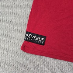 No Handouts Shirt Mens XL Red Paverde University Crest Patch Graphic Logo Tee