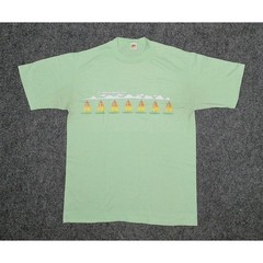 70s Velva Sheen Mens Large T Shirt Ft Walton Beach Florida Sailboat Pastel Green