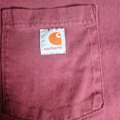 Carhartt K87 Pocket T-Shirt Men’s 2XL Tall Burgundy Loose Fit Heavyweight…