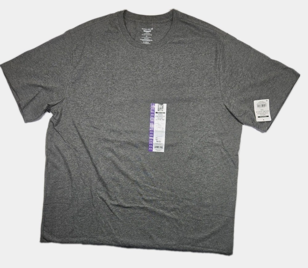 Member’s Mark Men’s Dark Grey Crew Neck Short Sleeve Tee Various Sizes NWT 21A