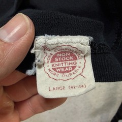 VTG Non Stock Knitting Mills Made In USA Black Tee T Shirt Men’s Large