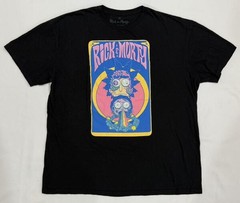 Adult Swim Rick & Morty Men’s T-Shirt Black Psychodelic Graphic Sz XL NWOT