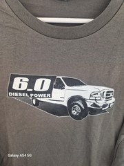 6.0 Diesel Power T-Shirt Men’s 3XL Gray Short Sleeve Pickup Truck NEW