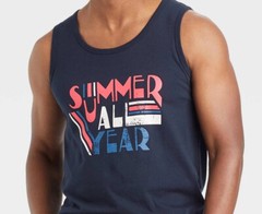 Goodfellow Mens Sleeveless Tank Top T-Shirt L Navy Blue Summer All Year NEW