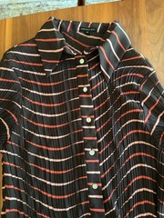 70’s Pleated Bell Sleeve Button Up PIANO size M