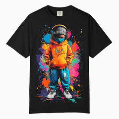 Neon Hip Hop Graphic T-Shirt, Comfort Colors T Shirt, Unisex Streetwear Tee