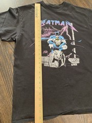 Batman METALLICA Script DC Universe Comic Gotham Black Men’s Large