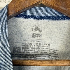 Disney Star Wars Spirit Jersey Skywalker Academy Blue Acid Wash Mens XL Shirt