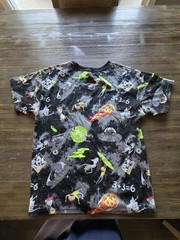 Rick And Morty Cartoon T-shirt Pickle Rick Pizza E=MC Adult Swim Size Medium