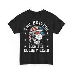 The British Blew A 13 Colony Lead American Flag 4th Of July Patriotic T-Shirt