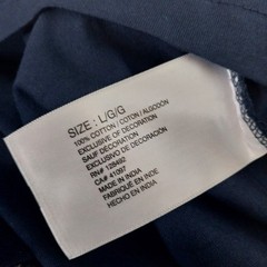 Greg Norman Men’s Crewneck Cotton T Shirt Navy Blue Short Sleeve Large
