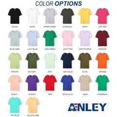 Anley Personalized T-Shirts 100% Cotton Custom Unisex Logo Tee Customized Shirts