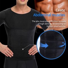 Men Fajas Para Hombres Faja Reductora De Hombres Body Abdomen Control Tee Shaper