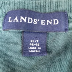 Lands’ End Men’s T-Shirt Green XL/T Cotton Crew Neck Machine Washable