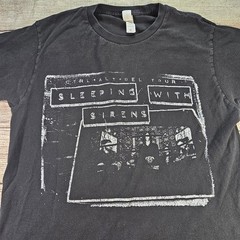 Sleeping With Sirens T-Shirt Men’s Black M 100% Cotton Band Tour 2022 Tultex