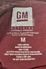 NEW GM Chevy Truck Burgundy/Brick color T-Shirt, size M, 100% cotton, Ships Fast