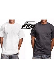 3 PACK Men’s Pro5 Short Sleeve Plain T-Shirt Super Heavy Weight – S_3XLT