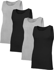 Fruit of the Loom Men’s Ribbed Assorted Tank Top A-Shirts 4-Pack Small to 3X