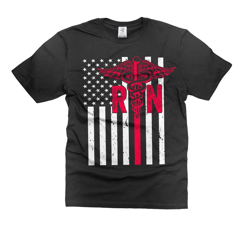 Registered Nurse Flag Shirt RN Flag Nurse Patriotic Tee Great Gift for Nurses