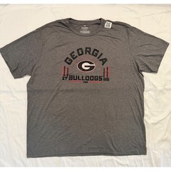 NWT Fanatics Georgia Bulldogs NCAA Mens 3XL Gray Heather Graphic Tee Cotton