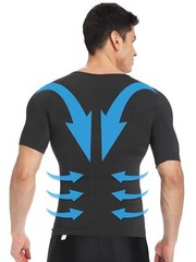2 Pack Men Compression Slimming Body Shaper Tummy Control Vest Workout Tank Tops