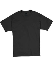 Hanes Beefy-T Unisex Heavyweight Cotton T-Shirt, XL, Black Machine Washable NEW