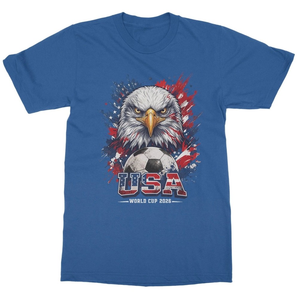 USA Eagle 2026 World Cup Tribute Graphic Tee Mens Unisex Cotton Gift