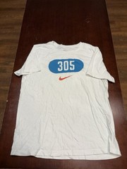 Nike The Nike Tee Men’s Cotton Graphic Logo T-Shirt White L Crew Neck