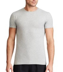 3 PACK POLO RALPH LAUREN STRETCH SLIM FIT COTTON GRAY BLACK CREW NECK T SHIRTS
