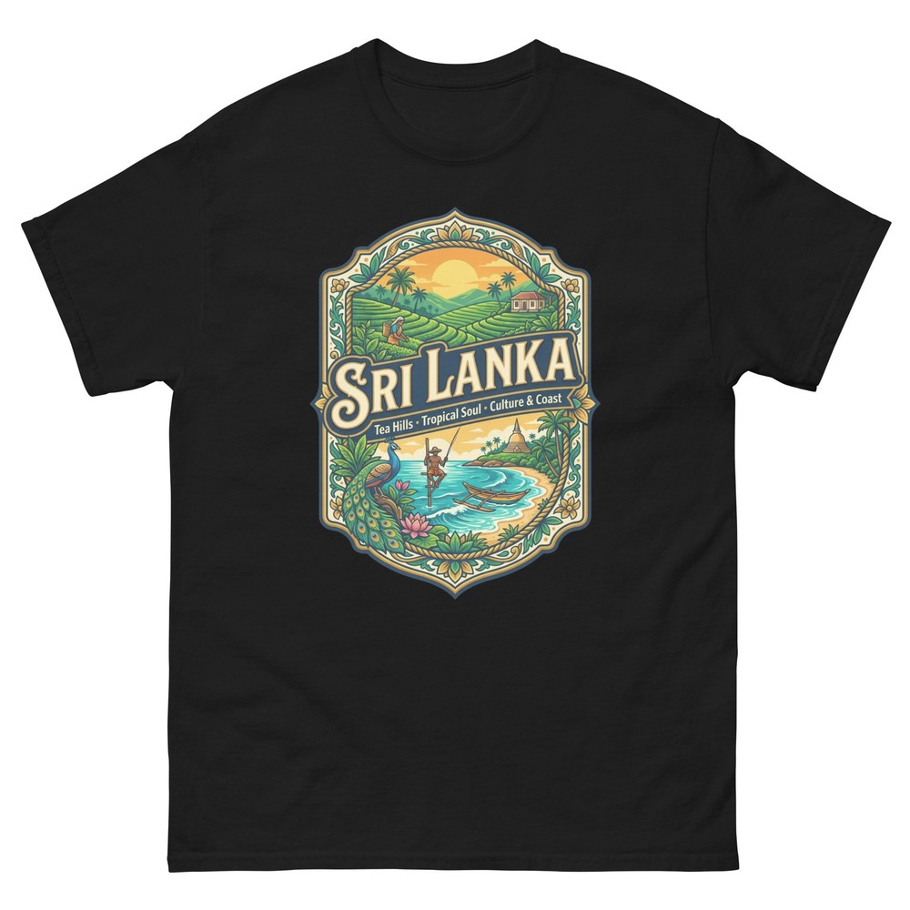 Sri Lanka Tropical Graphic T-Shirt Unisex Travel Tee