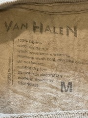 Van Halen 1979 World Tour Graphic T-shirt Size M Beige Short Sleeve Music