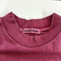 Illicit Bloc IB Sportswear Mens Medium T-Shirt Washed Magenta 300GSM 100% Cotton