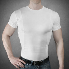 Men Tactical Concealed Carry Shirt Short Sleeve Hidden Holster Pockets