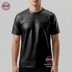 Men’s White Leather T-shirt Lambskin Summer Stylish Handmade Genuine Casual Fit
