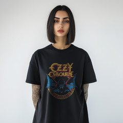 Ozzy Osbourne Heavy Metal Rock Band T-Shirt Vintage Distressed Graphic Tee A176
