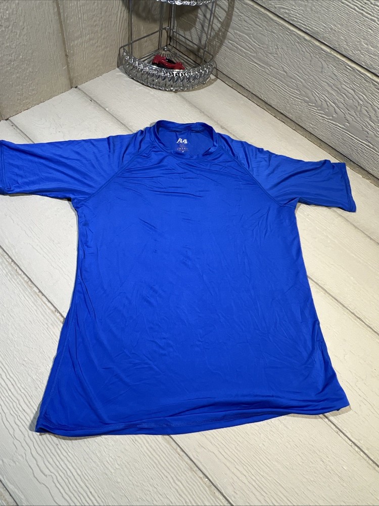 A4 Premium Heavy Sport Cooling SpandPerformance Short Sleeve Tee Plain Casual A4