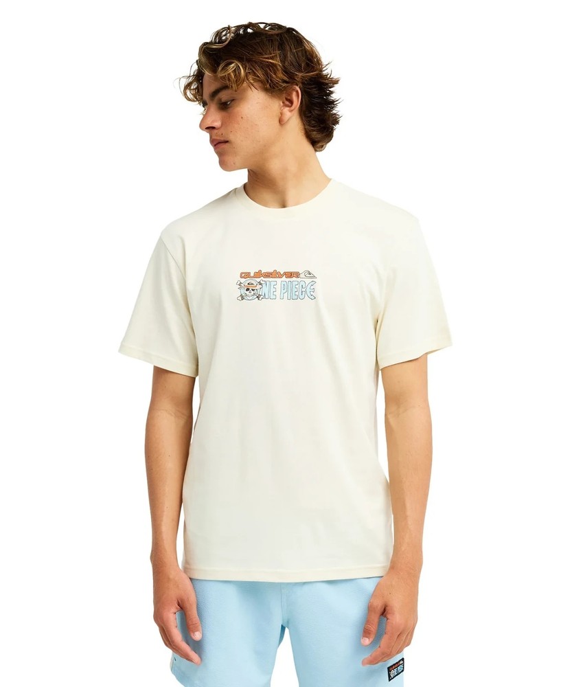 One Piece x QuikSilver Pirates Island Short Sleeve T-Shirt Ivory / Expeditedship