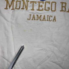 HEFTY Montego Bay Jamaica T-Shirt | No Size *Flaw* See Pics! 🍀