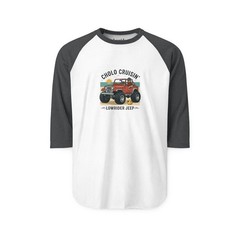 Cholo in Red Jeep Raglan Shirt | Duck Graphic