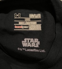 Under Armour Star Wars Boba Fett Black Graphic T Shirt Heat Gear Loose Fit M
