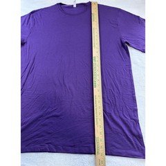 Royal Avalon Mens XL Purple Bamboo Blend Short Sleeve Crew Neck T-Shirt