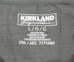 Kirkland Signature 100% Pima Cotton Slub Tee, Men’s Large, Gray, NEW