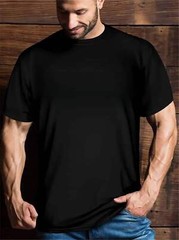 Mens Rose Graphic Print Short Sleeve Crew Neck T-Shirt – Soft Slight Stretch Pol
